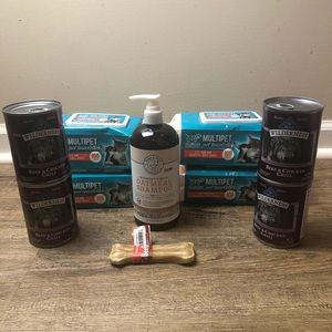 Pet Bundle that includes Shampoo+Clean Wipes+Chew Bone & MORE